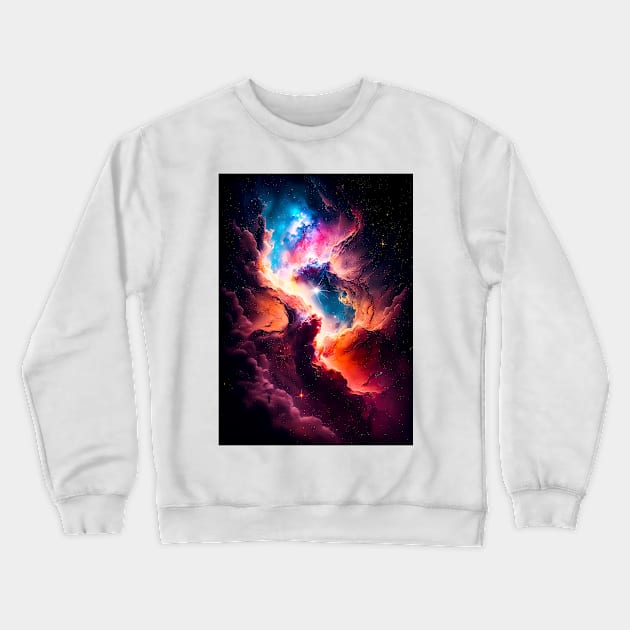 Chaos Enchants the Cosmos Crewneck Sweatshirt by James Garcia